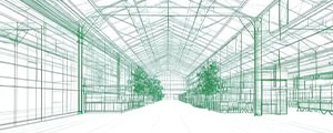 A greenhouse drawing plan